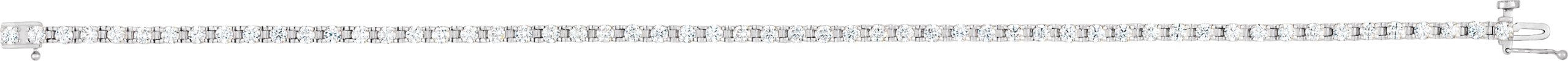 14K White 2 1/4 CTW Natural Diamond Line 7 1/4 Bracelet 