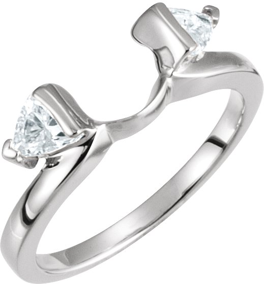 Platinum Diamond Solitaire Enhancer Wrap 2 4x4x4, 2.99DWT10 Ref 749558