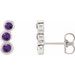 Sterling Silver Natural Amethyst Ear Climbers