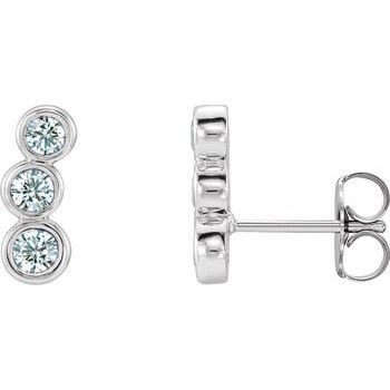 Sterling Silver .50 CTW Diamond Ear Climbers Ref 14072345
