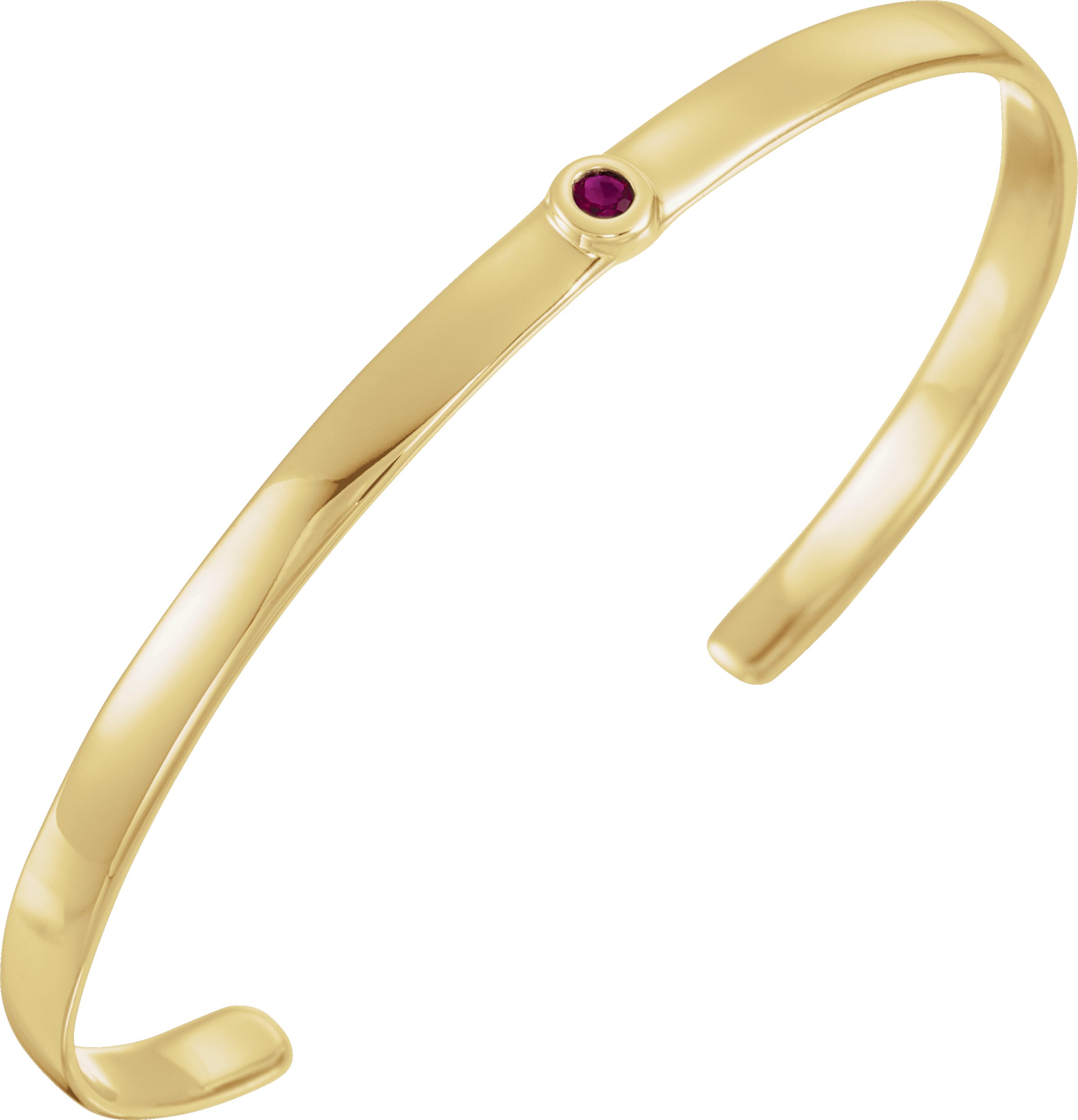 14K Yellow Ruby Cuff 6 inch Bracelet Ref. 12886774