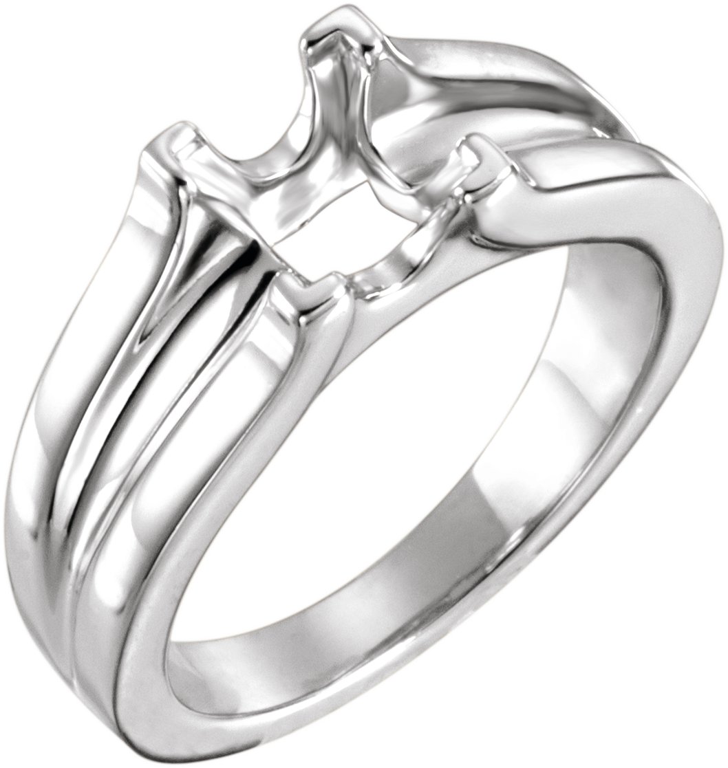 V-Prong Solitaire Engagement Ring