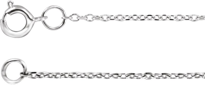 Platinum 1 mm Adjustable Diamond-Cut Cable 6 1/2-7 1/2" Chain 