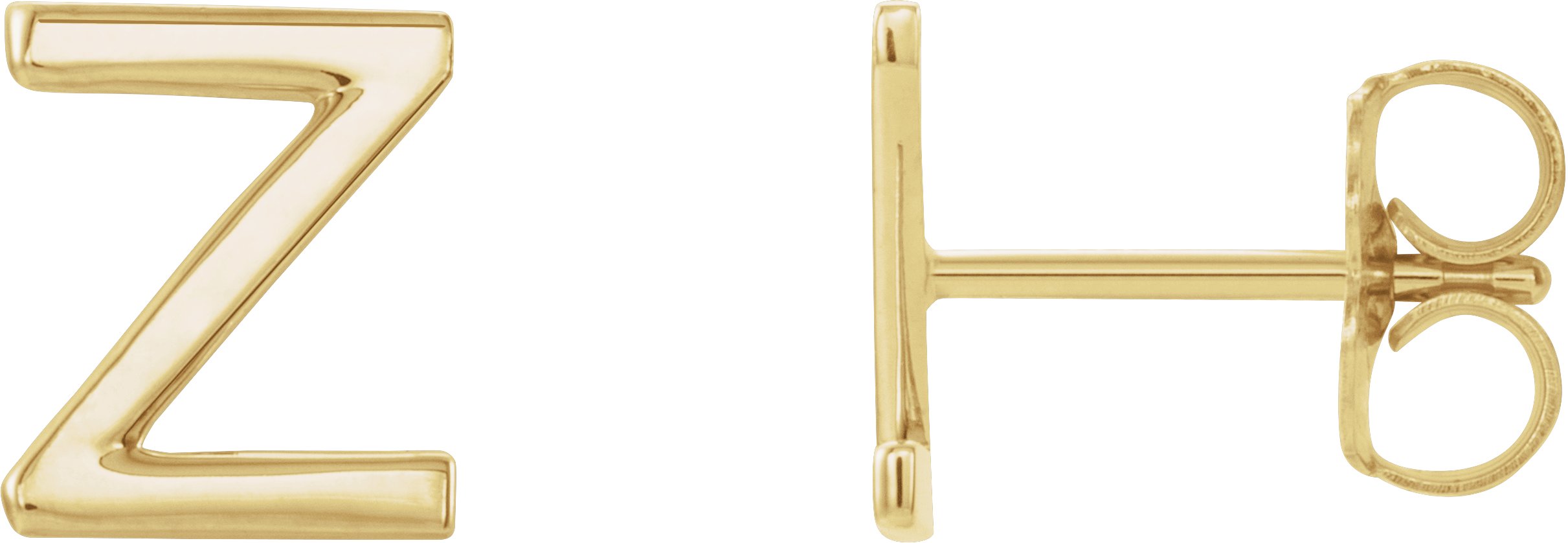 14K Yellow Single Initial Z Earring Ref. 14383303