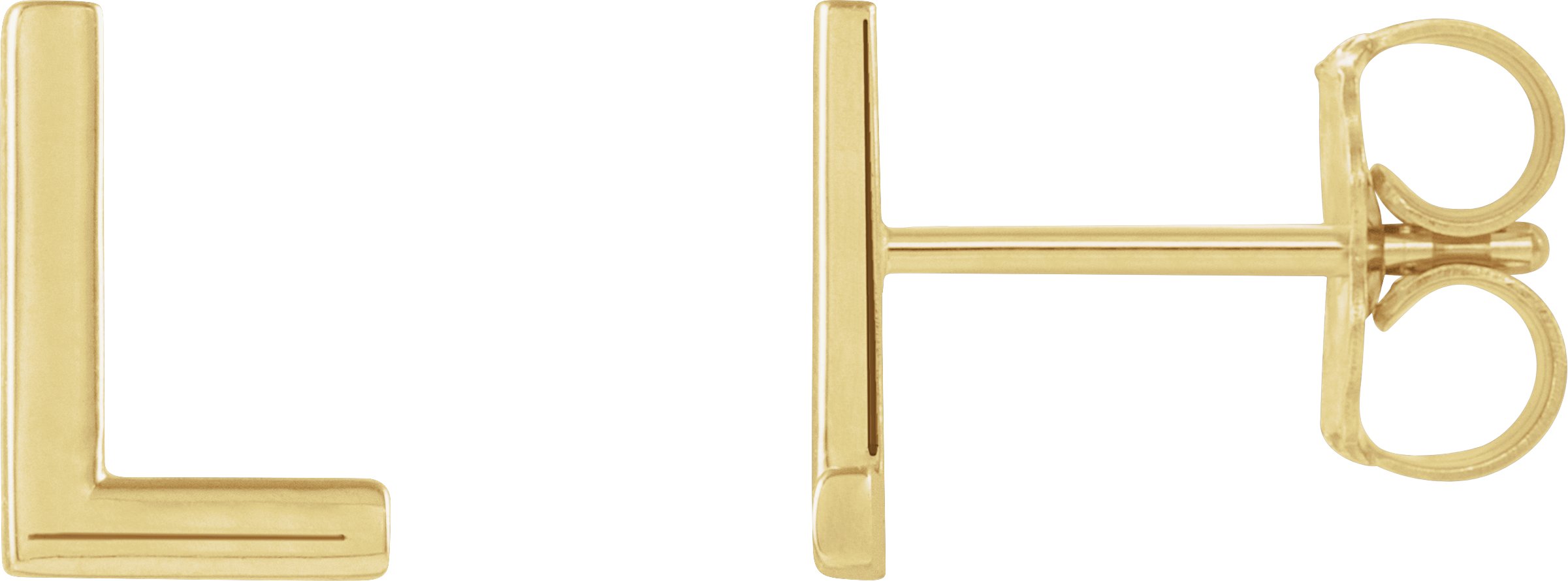 14K Yellow Single Initial L Earring Ref. 14383195