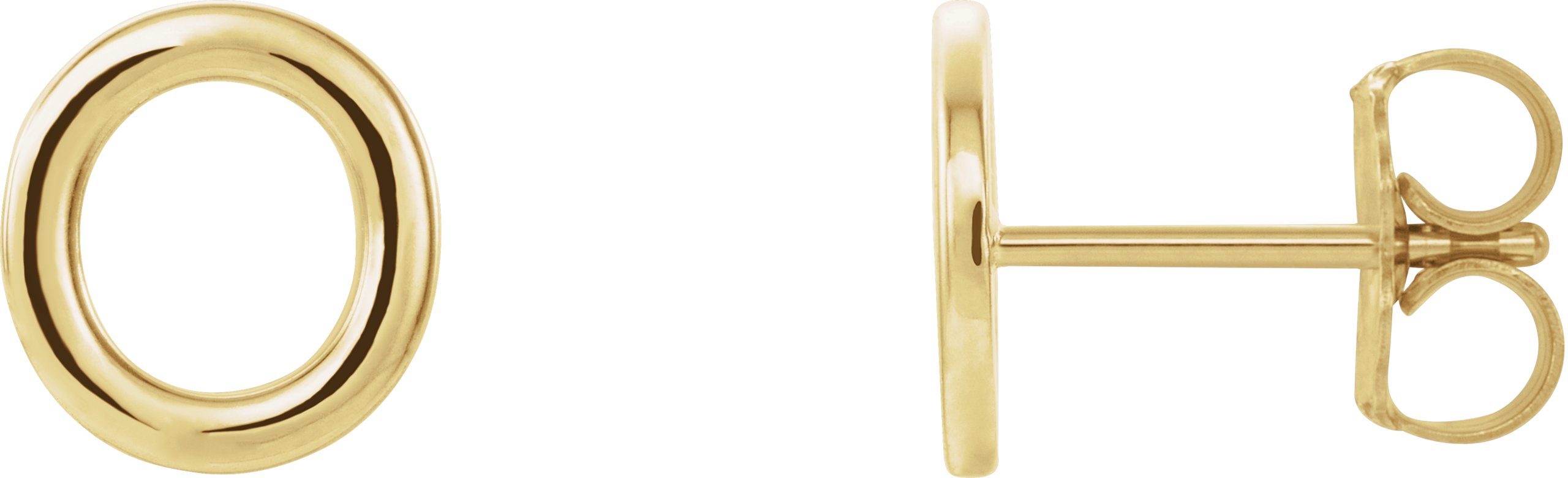 14K Yellow Single Initial O Earring Ref. 14382878