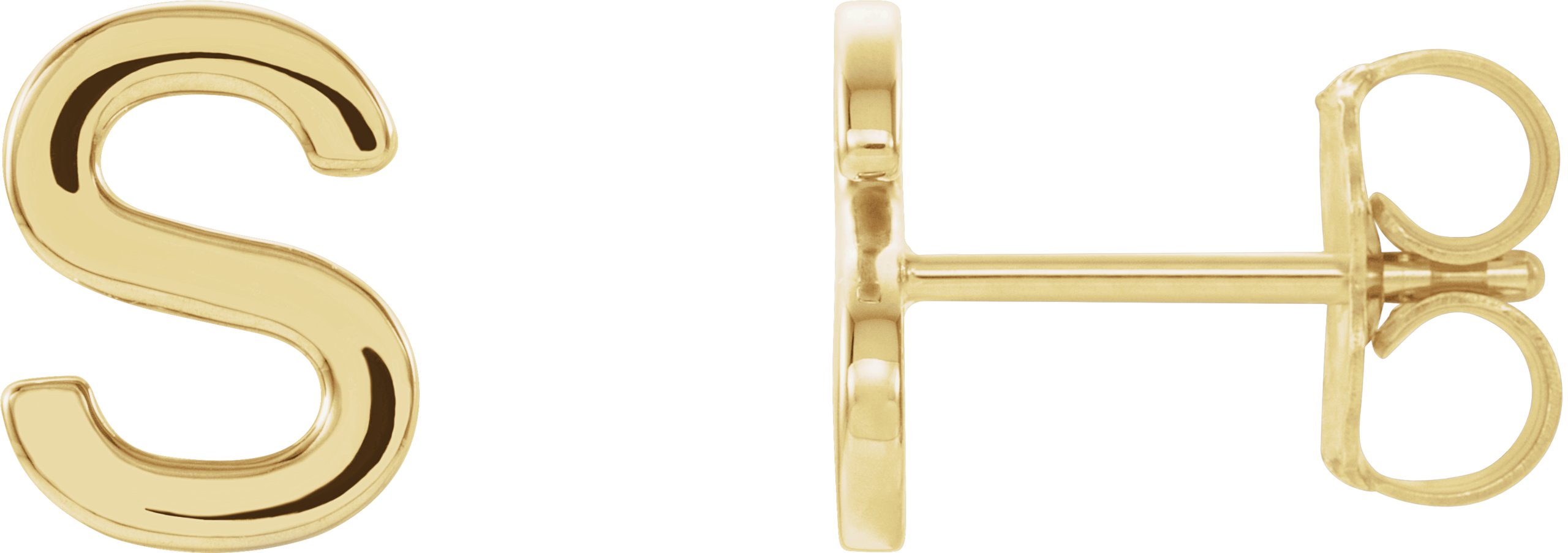 14K Yellow Single Initial S Earring Ref. 14383268