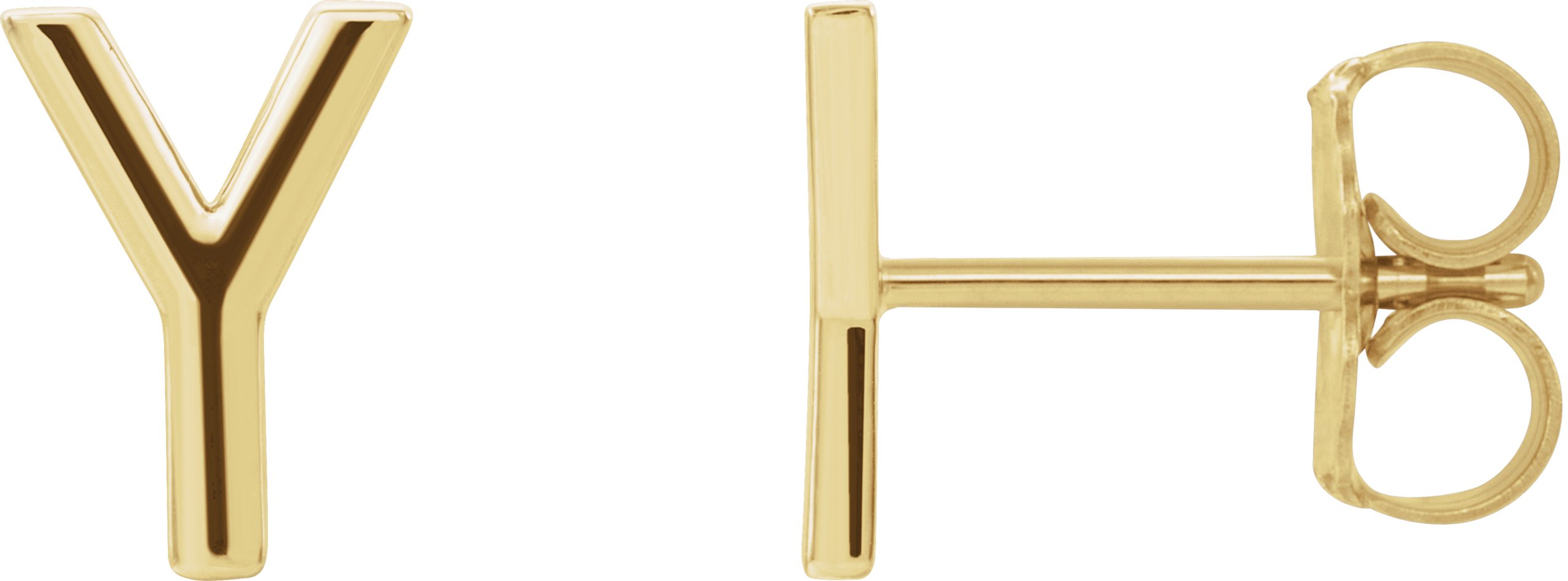 14K Yellow Single Initial Y Earring Ref. 14383158