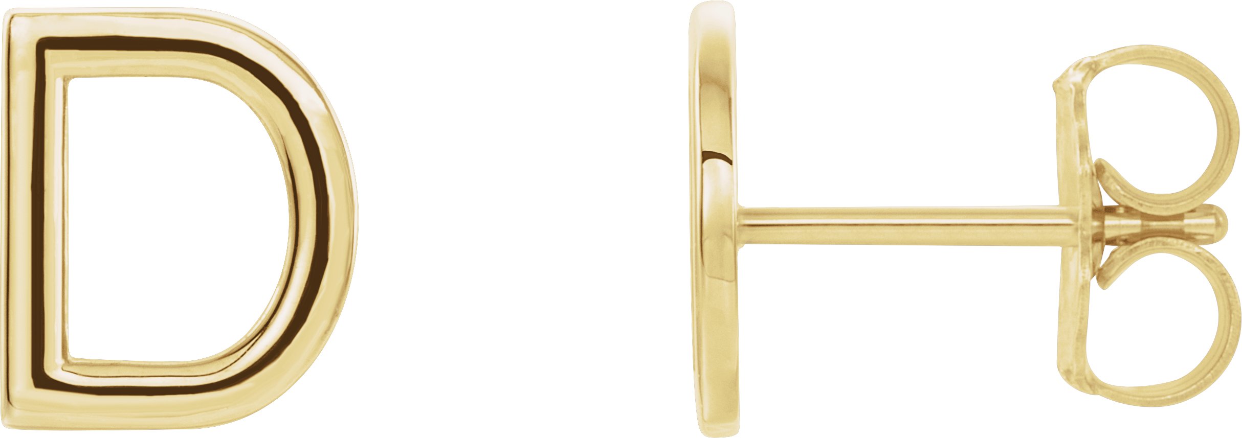 14K Yellow Single Initial D Earring Ref. 14382953