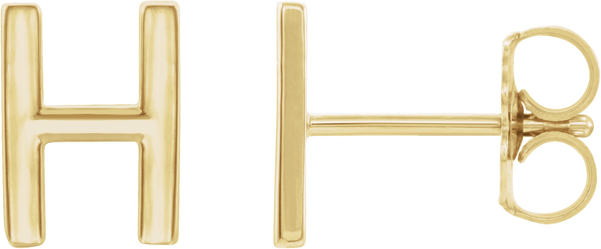 14K Yellow Single Initial H Earring Ref. 14382995