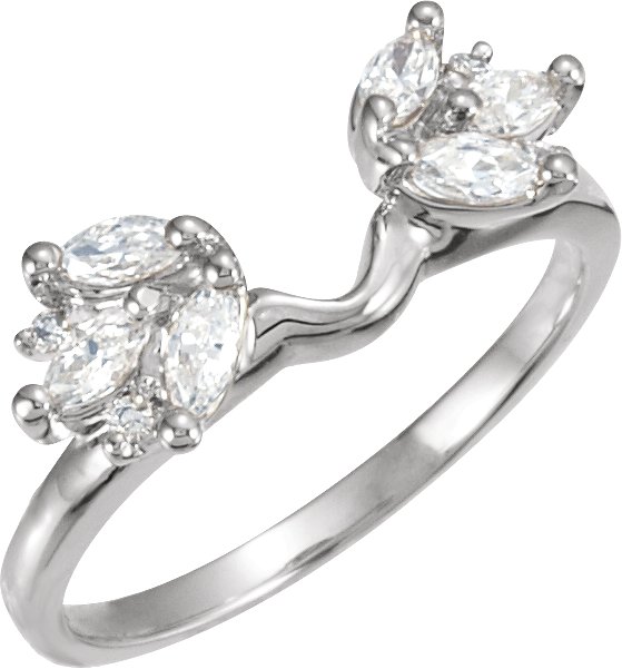 1/2 CTW Natural Diamond Wrap-Style Ring – 14K White Gold