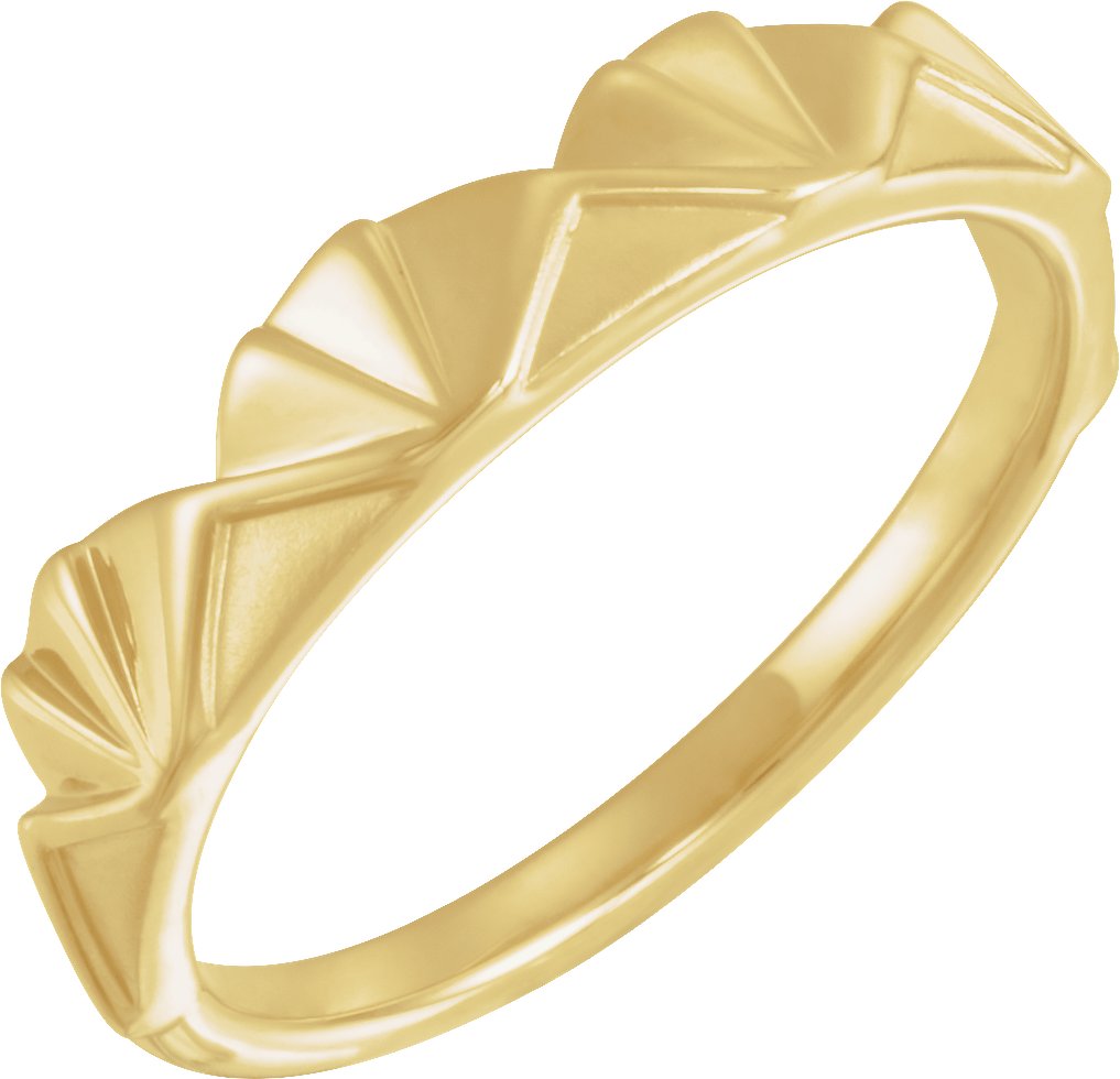 14K Yellow Stackable Crown Ring   