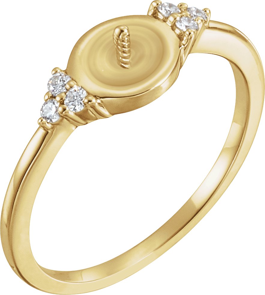 Accented Pearl Ring