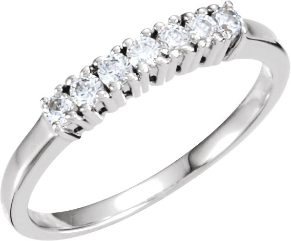 Platinum 5 Stone Diamond Anniversary Band .35 CTW Ref 676264