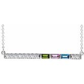 Accented Family Bar Necklace or Center  