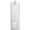 14K White Pierced Cross Engravable Bar Pendant Ref. 13702687
