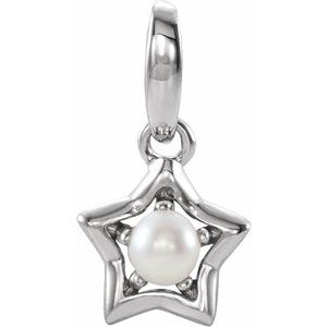 Sterling Silver 3 mm Round June Youth Star Birthstone Pendant