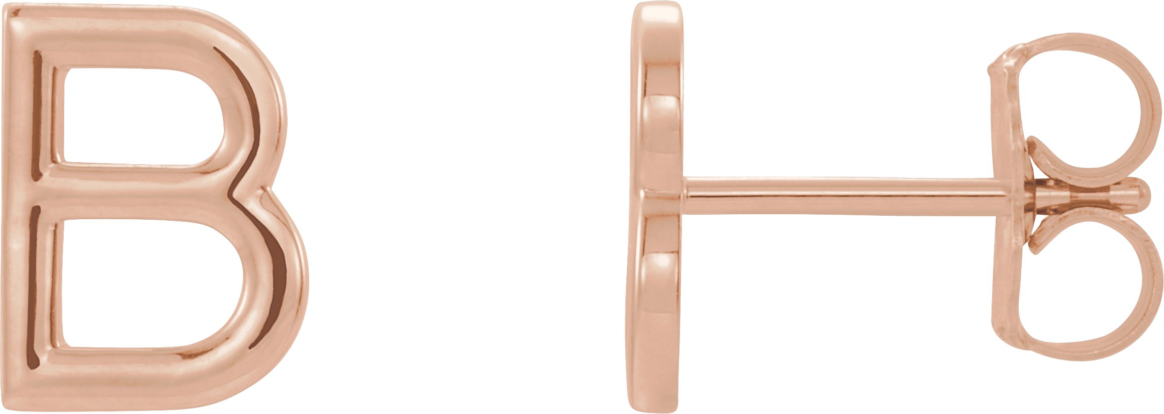 14K Rose Single Initial B Earring Ref. 14383267