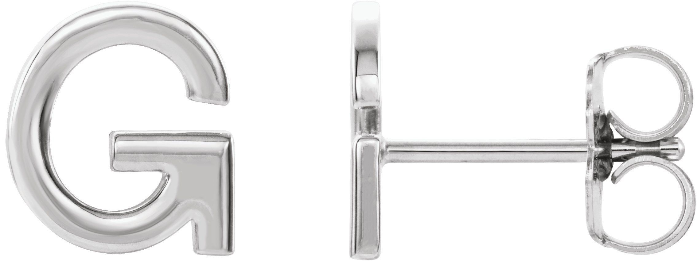 Platinum Single Initial G Earring Ref. 14383151