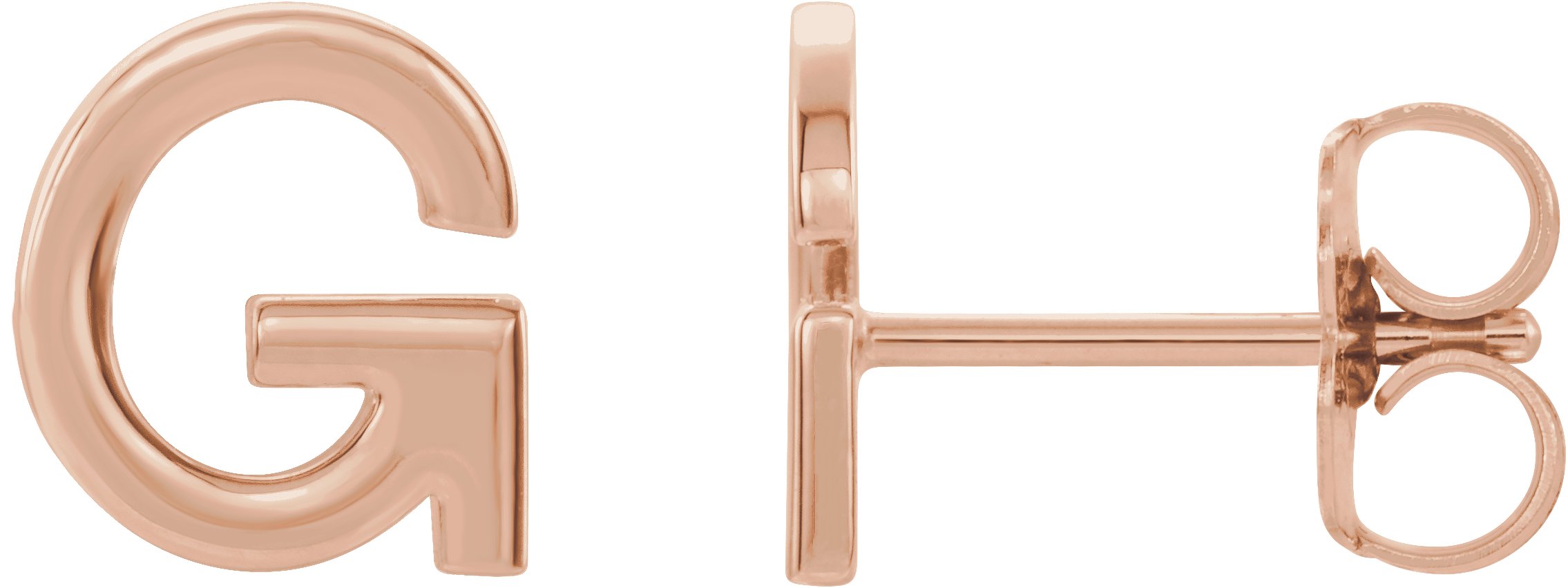 14K Rose Single Initial G Earring Ref. 14383150