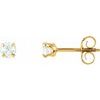 14K Yellow 3 mm Round Cubic Zirconia Youth Stud Earrings Ref. 14967620