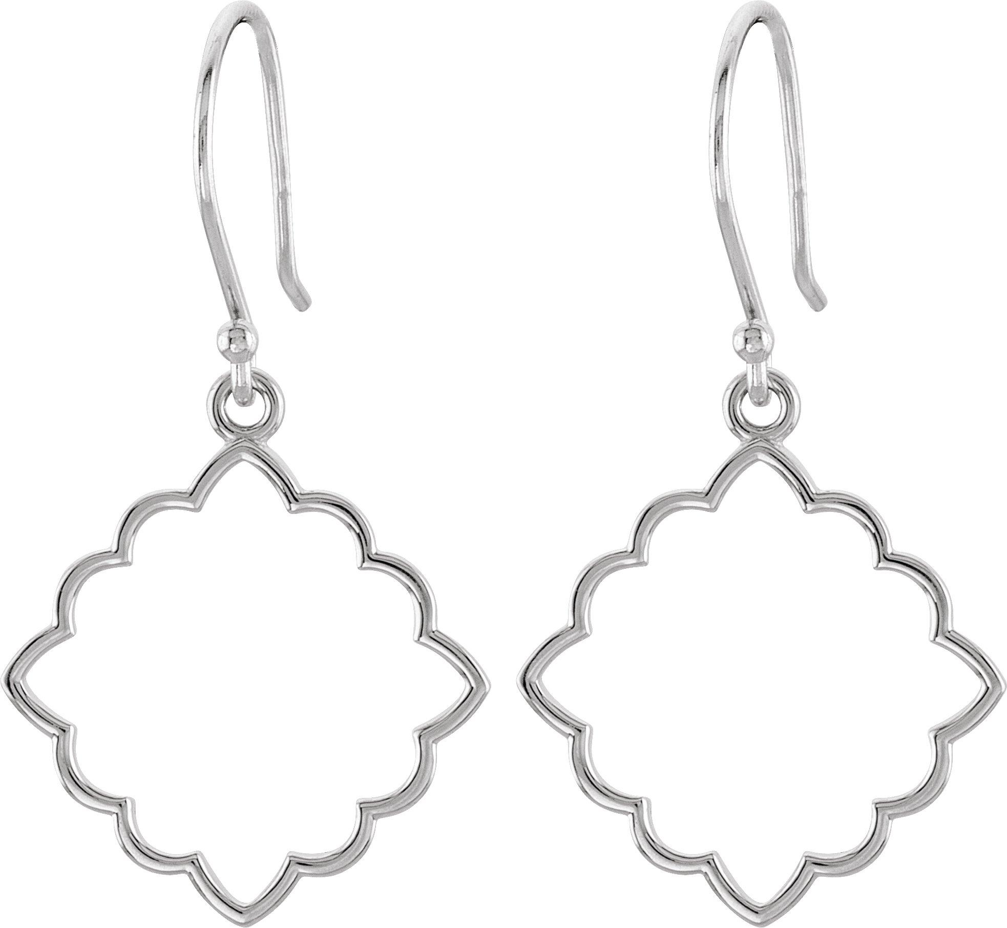 Alternative view of Decorative Earrings – 14K White Gold