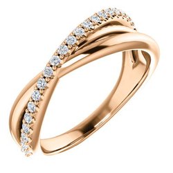 Accented Criss Cross Ring