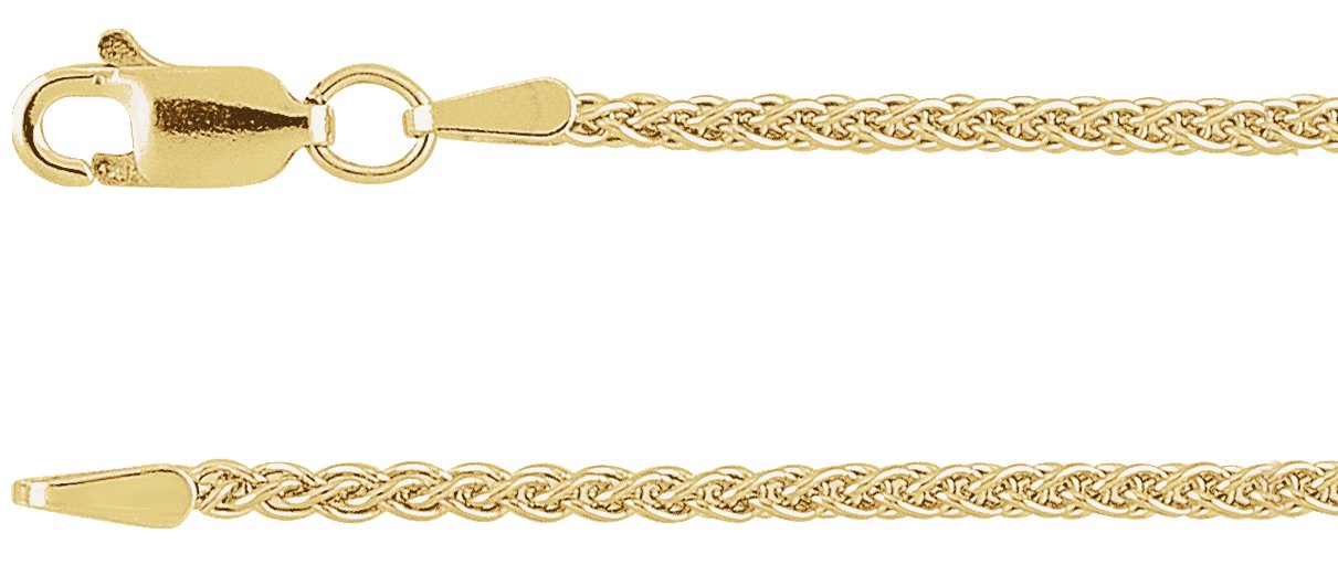 14K Yellow 1.8 mm Wheat 20