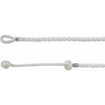 3mm White Satin Twist Necklace 16 to 18 inch Ref 638654