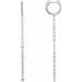 14K White 1/4 CTW Natural Diamond Hinged Hoop Chain Earrings