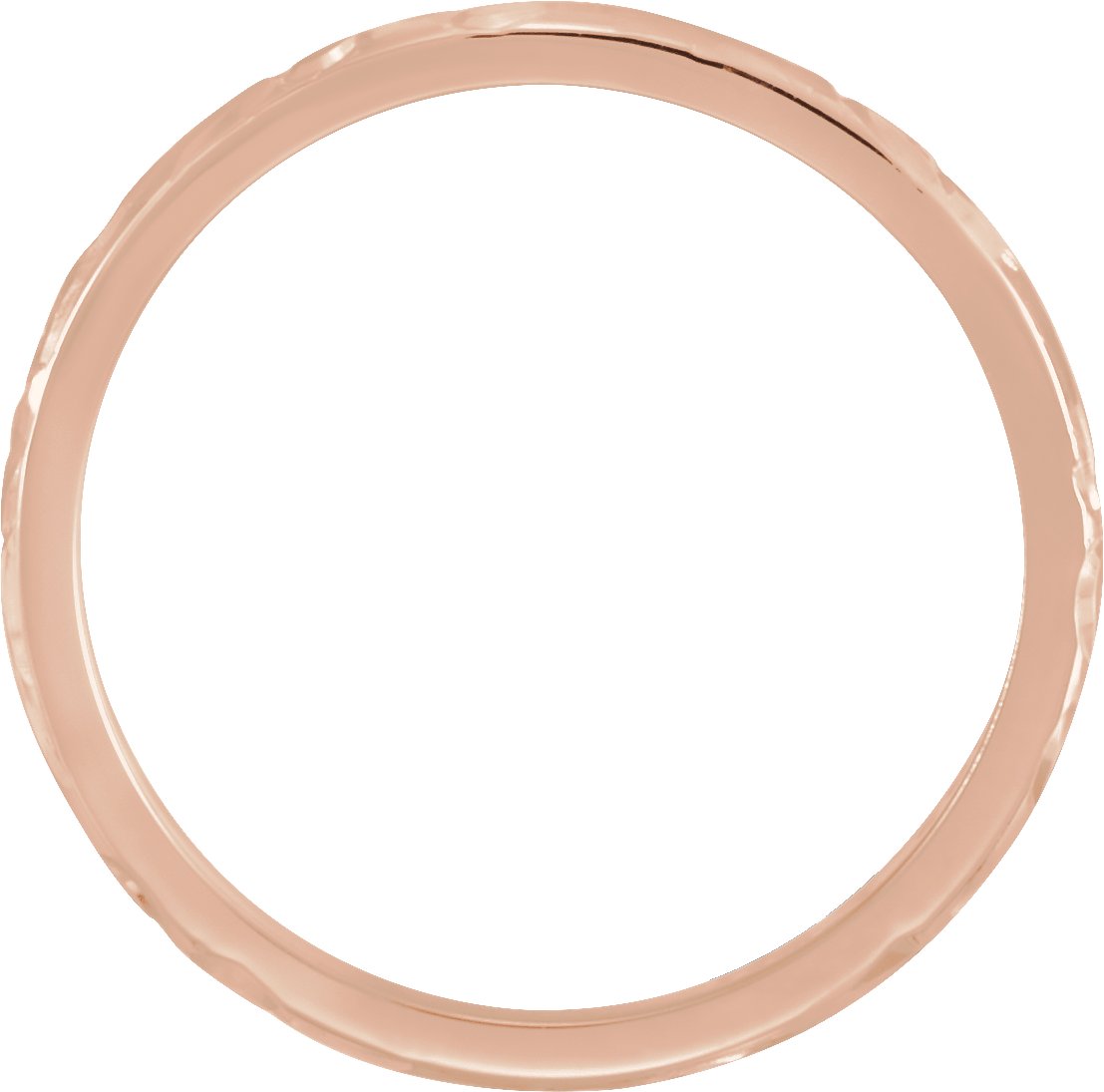 14K Rose 2 mm Design-Engraved Band Size 5