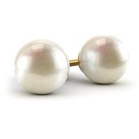 White Fresh Water Cultured Pearl Stud Earrings