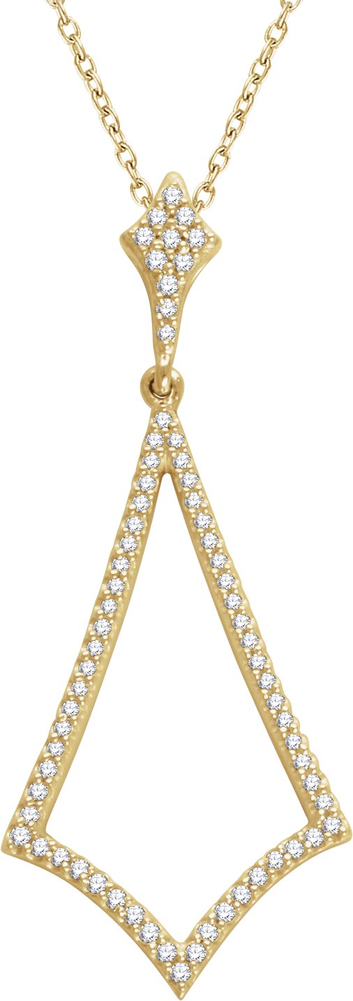 14K Yellow 1/4 CTW Diamond 18" Necklace