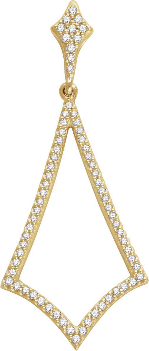 14K Yellow 1/4 CTW Natural Diamond Pendant  