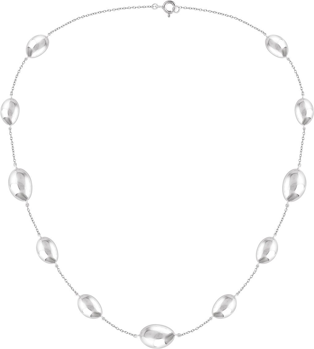 Sterling Silver Station 18 inch Necklace Ref. 13226424