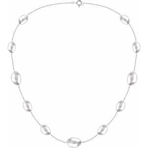Sterling Silver Station 18" Necklace 