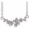 Sterling Silver Scattered Bead 18 inch Necklace Ref. 14511239