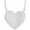 Sterling Silver Engravable 12x11 mm Heart 16 18 inch Necklace Ref. 13739412