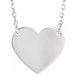 Sterling Silver Engravable 12x11 mm  Heart 16-18