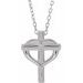 Sterling Silver Youth Cross with Heart 15