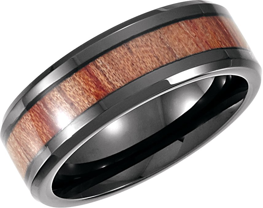 Wedding Bands | Cobalt Casted Band with Inlay