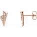 14K Rose 1/6 CTW Natural Diamond Geometric Earrings 