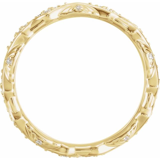 14K Yellow 1/3 CTW Diamond Sculptural-Inspired Eternity Band Size 5