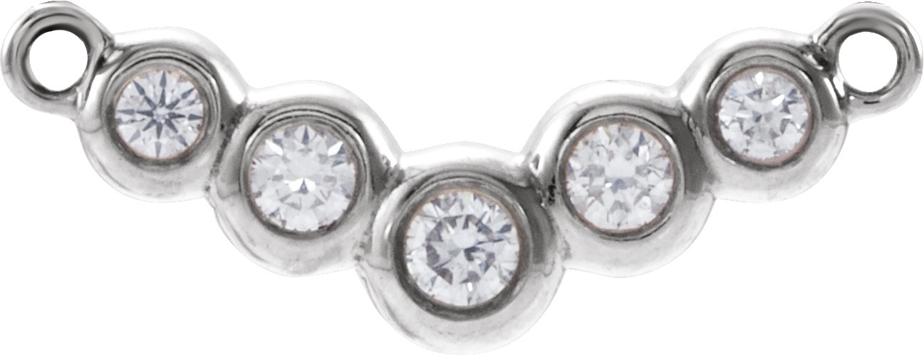 Bezel-Set "V" Necklace or Center