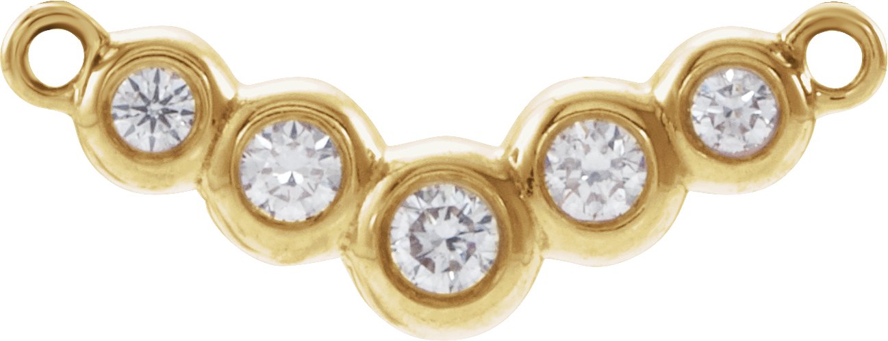 Bezel-Set "V" Necklace or Center