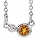 Sterling Silver Natural Citrine & .03 CTW Natural Diamond 18
