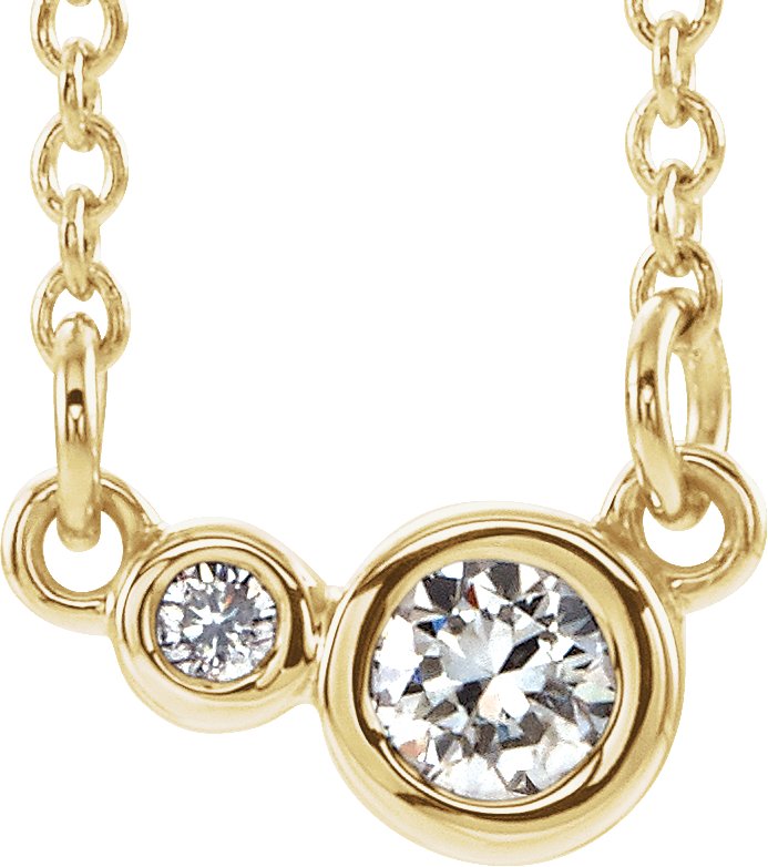 14K Yellow 1/8 CTW Diamond 16" Necklace           