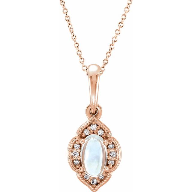 Sterling Silver .03 CTW Diamond Oval Filigree Pendant 18 Sterling Silver .03 CTW Diamond Oval Filigree Pendant 18