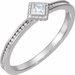 14K White 1/10 CTW Natural Diamond Family Stackable Ring