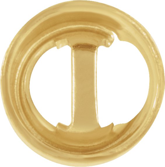Round Bezel-Set Lightweight Earring Setting